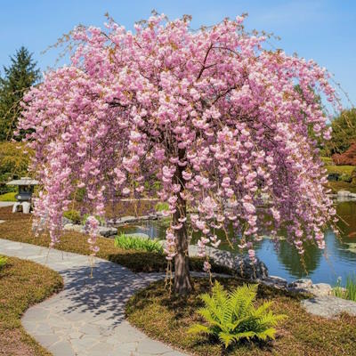Сакура дрібнопильчаста "Кіку Шідаре" на штамбі - Prunus serrulata "Kiku-shidare"